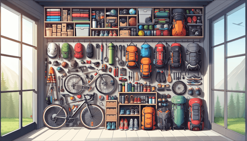 outdoor gear storage wall